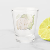 Voorbeeld van cartoon met bloemkool shot glas (Achterkant)
