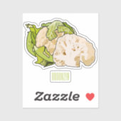 Voorbeeld van cartoon met bloemkool sticker (Vel)
