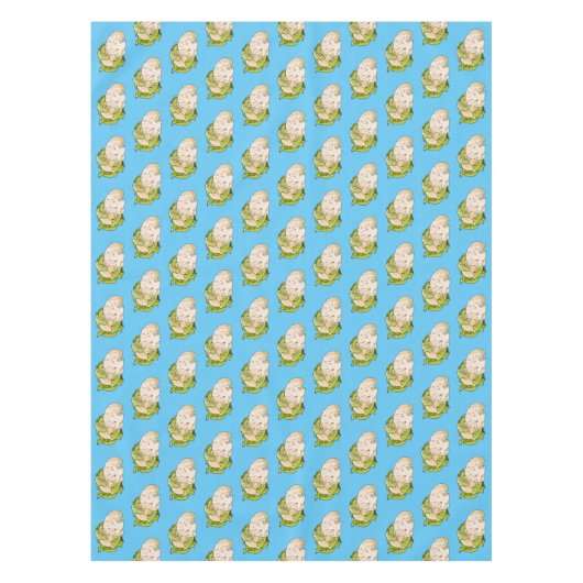 Voorbeeld van cartoon met bloemkool tafelkleed (Voorkant)