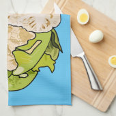 Voorbeeld van cartoon met bloemkool theedoek (Quarter Fold)
