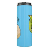 Voorbeeld van cartoon met bloemkool thermosbeker (Achterkant)