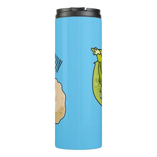 Voorbeeld van cartoon met bloemkool thermosbeker (Achterkant)