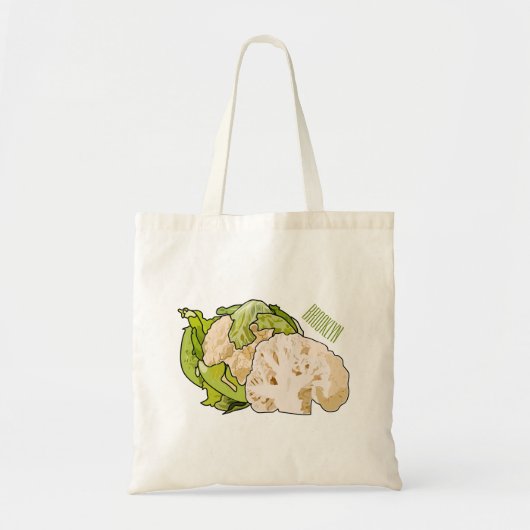 Voorbeeld van cartoon met bloemkool tote bag (Voorkant)