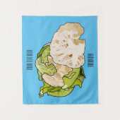 Voorbeeld van cartoon met bloemkool wandkleed (Voorkant)