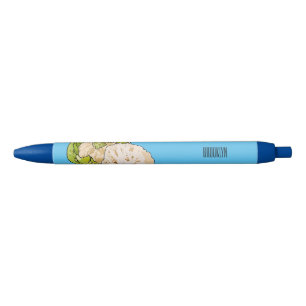 Voorbeeld van cartoon met bloemkool zwarte inkt pen