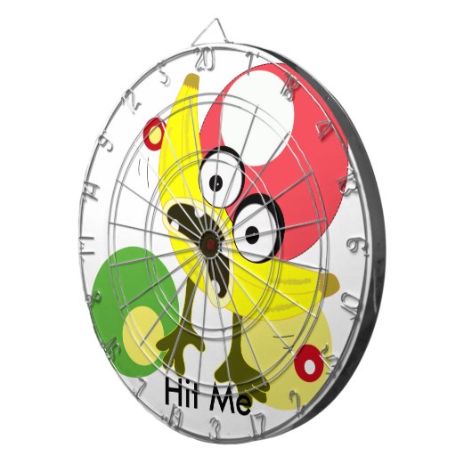 Voorbeeld van de bananenmonster dartbord (Voorkant Rechts)