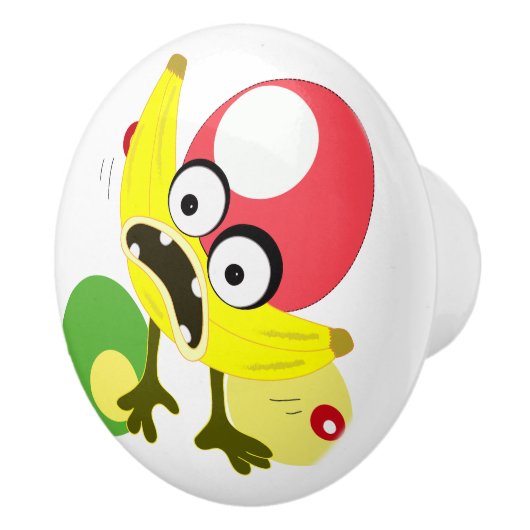 Voorbeeld van de bananenmonster keramische knop (Rechts)