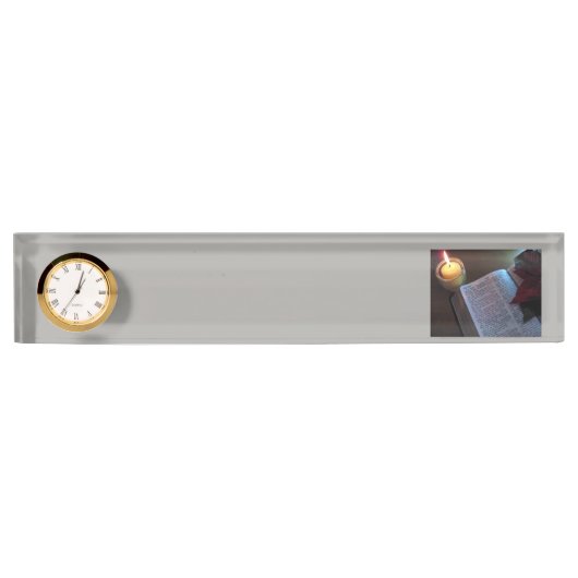 Voorbeeld van de bbel en de kaars met  naambordje (Voorkant)