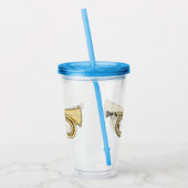 Voorbeeld van de cartoon acryl drinkbeker (Links)
