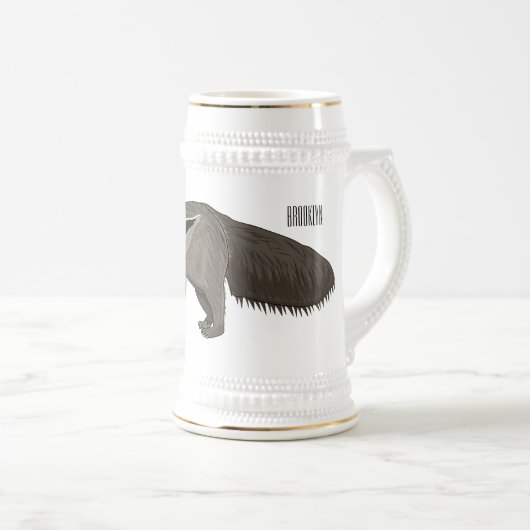 Voorbeeld van de cartoon bierpul (Voorkant rechts)