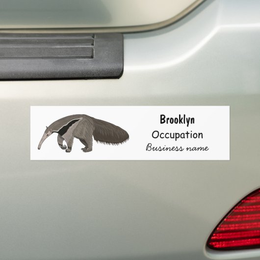 Voorbeeld van de cartoon bumpersticker (Op auto)