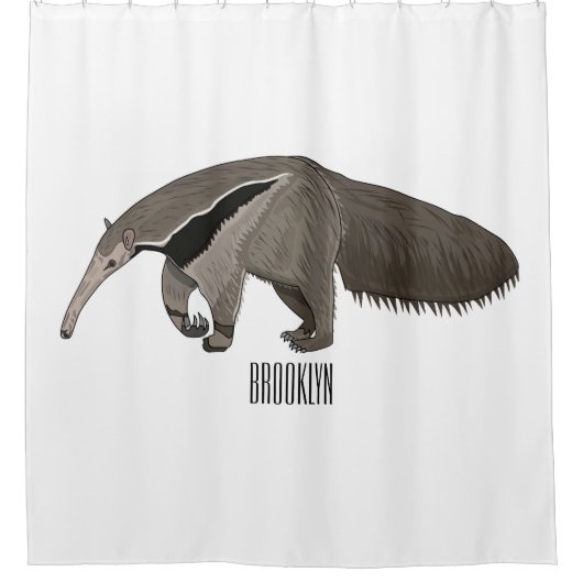 Voorbeeld van de cartoon douchegordijn (Voorkant)