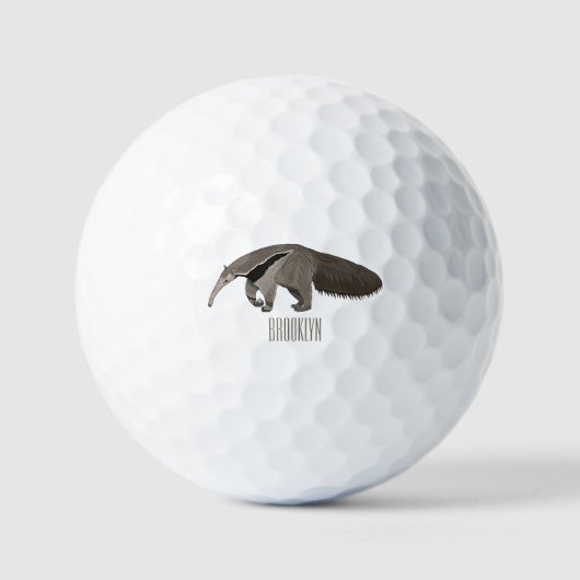 Voorbeeld van de cartoon golfballen (Voorkant)