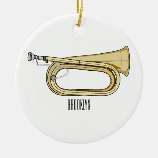 Voorbeeld van de cartoon keramisch ornament (Voorkant)