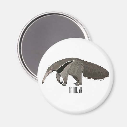 Voorbeeld van de cartoon magneet (Voorkant / Achterkant)