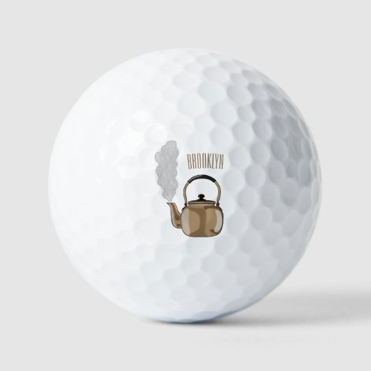 Voorbeeld van de cartoon op de voorzijde of op de  golfballen (Voorkant)