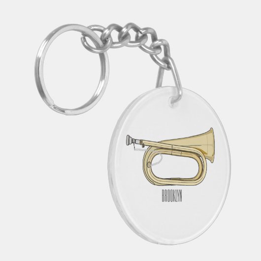 Voorbeeld van de cartoon sleutelhanger (Voorkant Links)