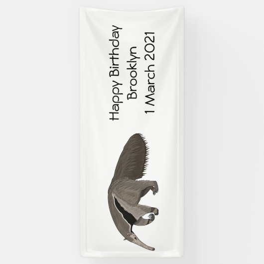 Voorbeeld van de cartoon spandoek (Verticaal)