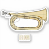 Voorbeeld van de cartoon sticker (Voorkant)