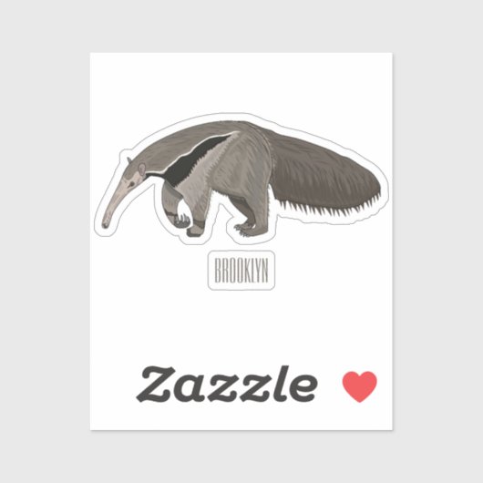 Voorbeeld van de cartoon sticker (Vel)