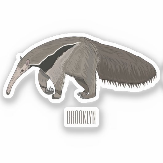 Voorbeeld van de cartoon sticker (Voorkant)