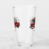 Voorbeeld van de cartoon van de brandweermotor glas (Links)