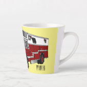 Voorbeeld van de cartoon van de brandweermotor latte mok (Rechts)