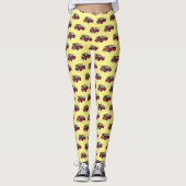Voorbeeld van de cartoon van de brandweermotor leggings (Voorkant)