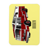 Voorbeeld van de cartoon van de brandweermotor magneet (Verticaal)