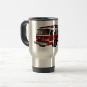 Voorbeeld van de cartoon van de brandweermotor reisbeker (Voorkant links)