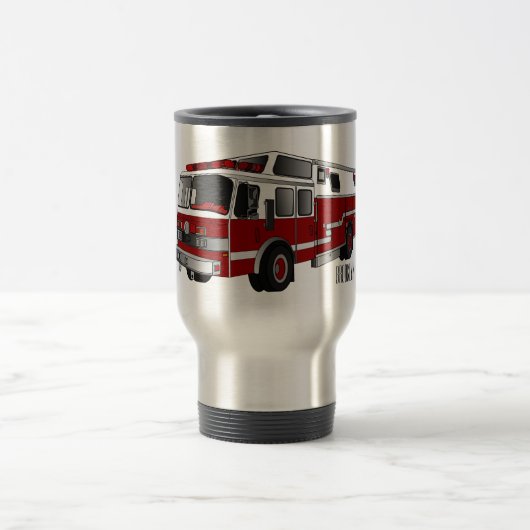 Voorbeeld van de cartoon van de brandweermotor reisbeker (Center)