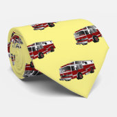 Voorbeeld van de cartoon van de brandweermotor stropdas (Opgerold)