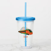 Voorbeeld van de cartoon van de bullettrein acryl drinkbeker (Voorkant)