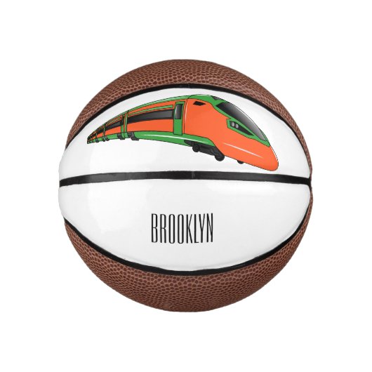 Voorbeeld van de cartoon van de bullettrein basketbal (Voorkant)