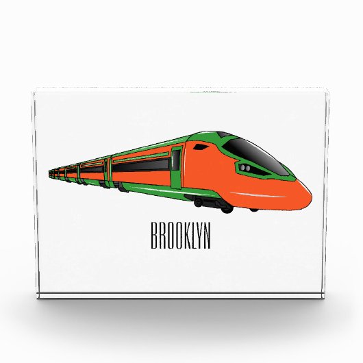 Voorbeeld van de cartoon van de bullettrein fotoblokken (Voorkant)