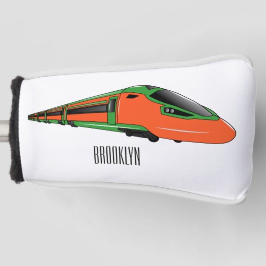 Voorbeeld van de cartoon van de bullettrein golfheadcover (Voorkant)