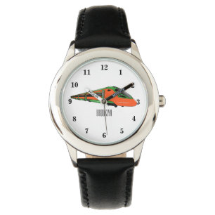 Voorbeeld van de cartoon van de bullettrein horloge
