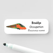 Voorbeeld van de cartoon van de bullettrein naamplaatje (In situ)