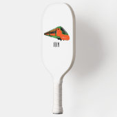 Voorbeeld van de cartoon van de bullettrein pickleball paddle (Links)