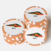 Voorbeeld van de cartoon van de bullettrein poker chips (Opstapeling)
