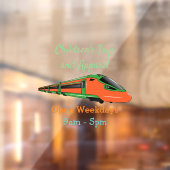 Voorbeeld van de cartoon van de bullettrein raamsticker (Vel 2)