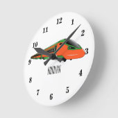 Voorbeeld van de cartoon van de bullettrein ronde klok (Hoek)