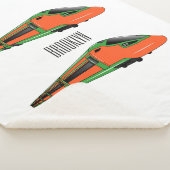 Voorbeeld van de cartoon van de bullettrein sherpa deken (3/4)