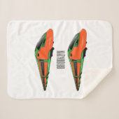 Voorbeeld van de cartoon van de bullettrein sherpa deken (Voorkant (horizontaal))