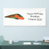 Voorbeeld van de cartoon van de bullettrein spandoek (Beurs)