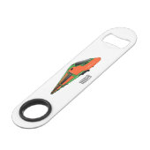 Voorbeeld van de cartoon van de bullettrein speed flessenopener (Voorkant Gekanteld)