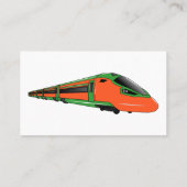 Voorbeeld van de cartoon van de bullettrein visitekaartje (Achterkant)