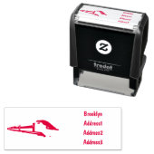 Voorbeeld van de cartoon van de bullettrein zelfinktende stempel (In situ)