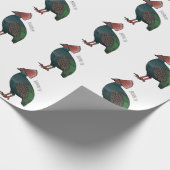 Voorbeeld van de cartoon van de gemiste patrijzen cadeaupapier (Hoek)