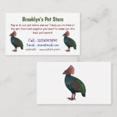 Voorbeeld van de cartoon van de gemiste patrijzen visitekaartje (Voorkant / Achterkant)